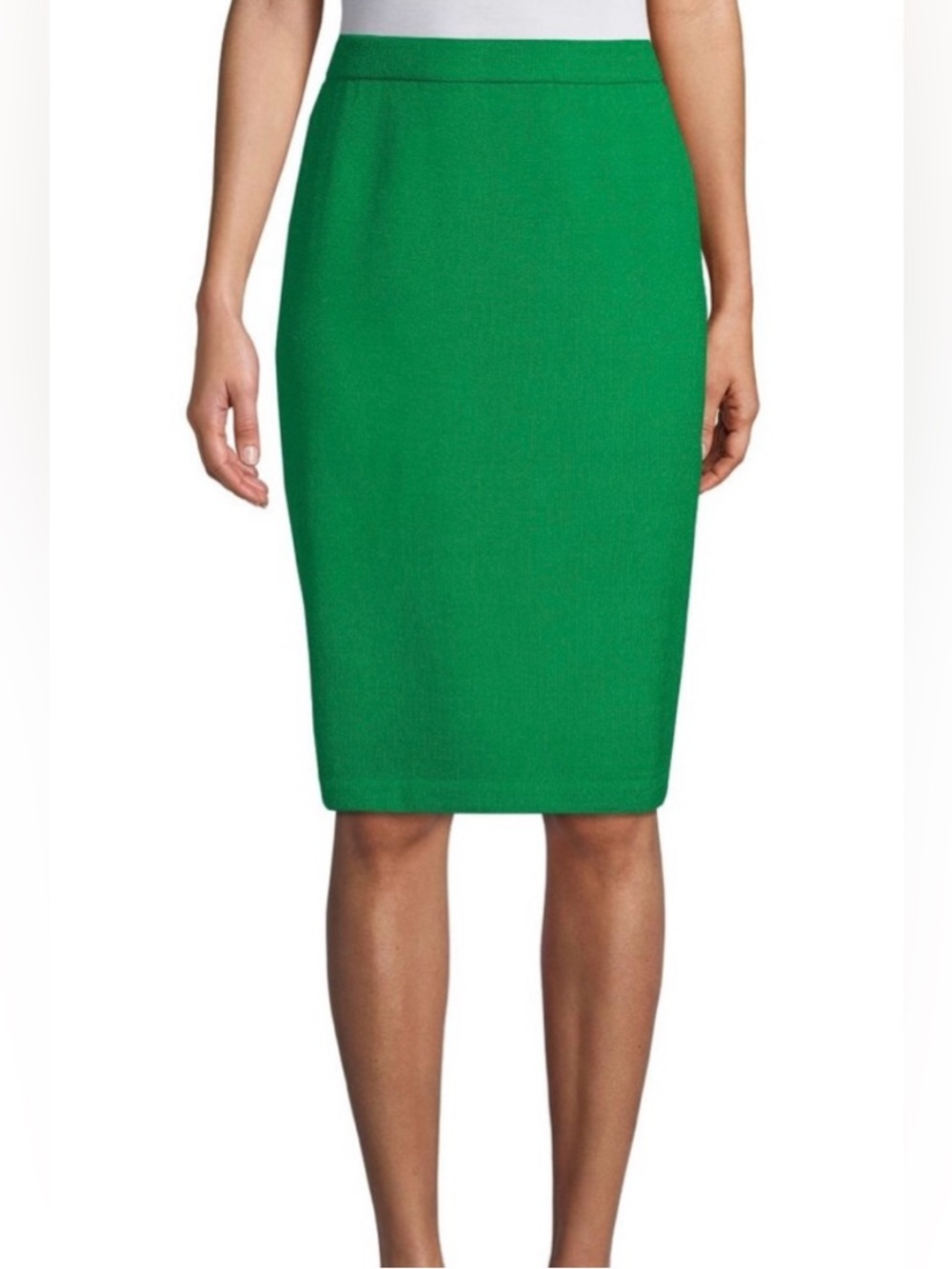 St. John by Marie Gray Santana knit green pencil skirt size 12